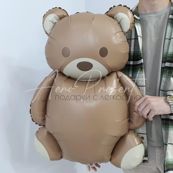 Фольгированный шар "Мишка Сатин"